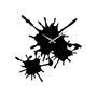 Wallity Reloj de Pared Decorativo de Metal Negro